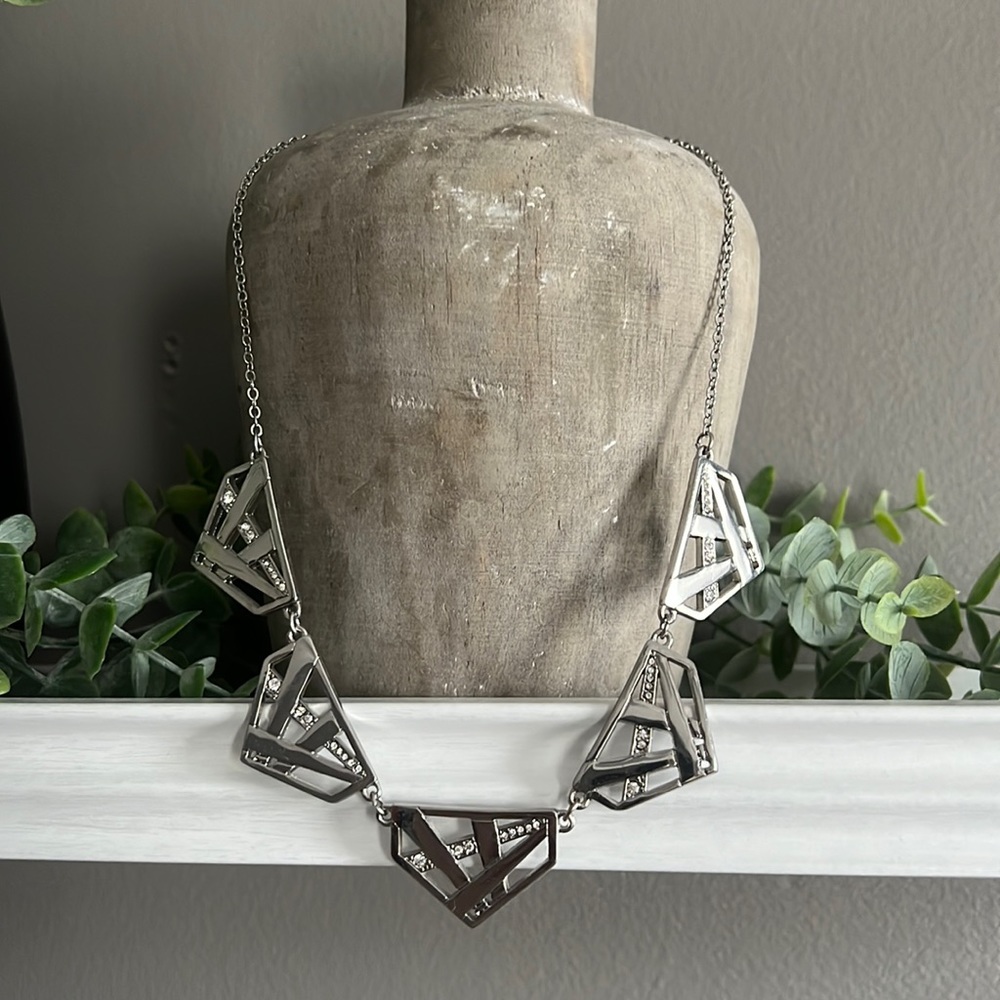 Express Silver Statement Necklace